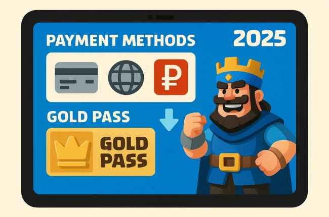 Clash Royale 2025: как изменились способы оплаты, донат и пропуск Gold Pass в России